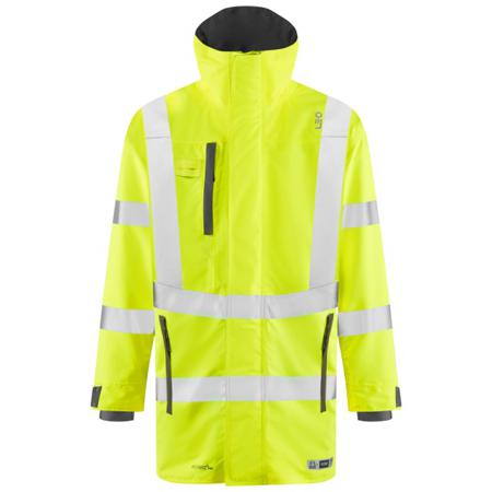 A07-Y-LEO-S Leo Workwear EASTLEIGH Yellow Unisex Hi Vis Jacket, S