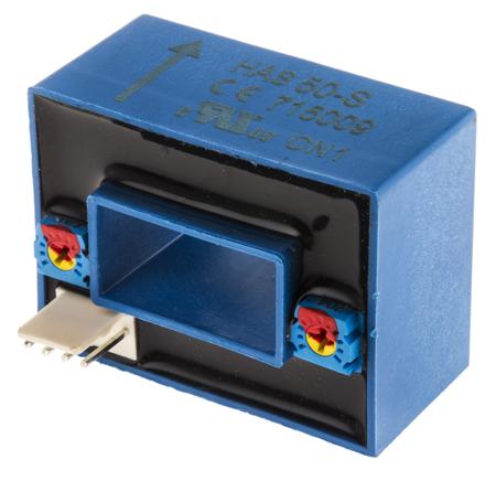 HAS 50S LEM HAS Series Current Transformer, 50A Input, 50:1, 20.4 x 10.4mm Bore, 15 V