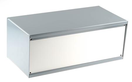 232-282 , Aluminium & Steel Project Box, Grey, 406 x 197 x 159mm