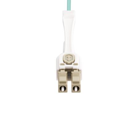 450FBLCLC8PP StarTech.com LC to LC Duplex Multi Mode OM4 Fibre Optic Cable, Light Blue, 8m