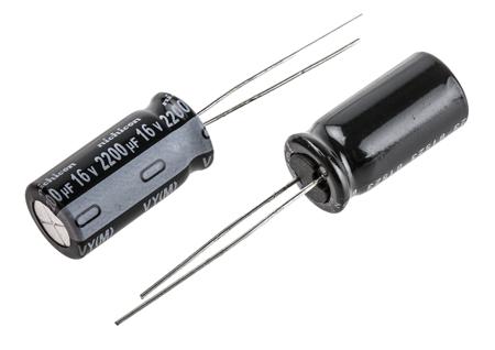 UVY1C222MPD Nichicon 2200μF Aluminium Electrolytic Capacitor 16V dc, Radial, Through Hole -