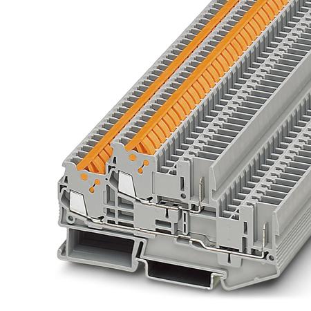 3050196 Phoenix Contact  QTTC 1.5 Clipline Series Grey, Double-Level, Plug In Termination