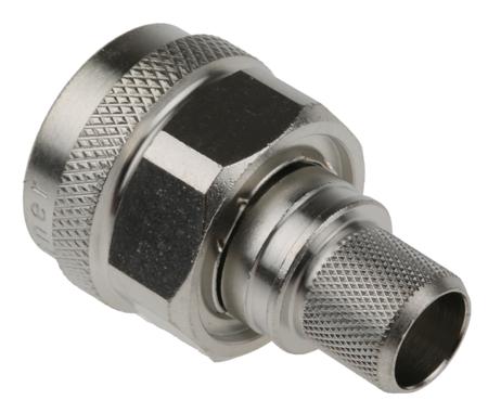 J01020A0127 Telegartner 50Ω Straight Cable Mount N Type Connector, Plug, Crimp Termination, 0 → 11GHz, 2.7/7.25, LMR400