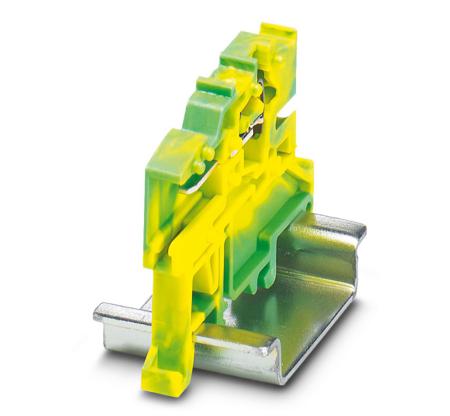 3042341 Phoenix Contact  5-NS/ 1-L, SC 2 Series Green/Yellow, 0.08 → 4mm², Spring Cage Termination