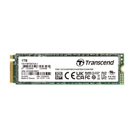 TS1TMTE672A-I 1TB, M.2 2280, PCIe Gen3x4, NVMe, 3D TLC