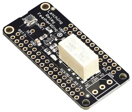 2923 ADAFRUIT INDUSTRIES FeatherWing Latching Relay for Adafruit Feather