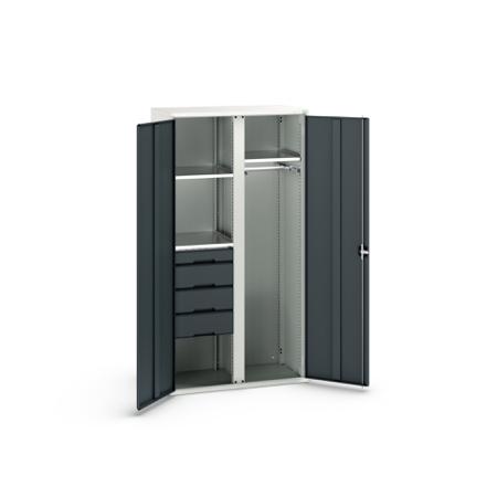 16926581-19 Bott 2 Door, 4 Drawer Sheet Steel Cupboard, 1050 x 550 x 2000mm
