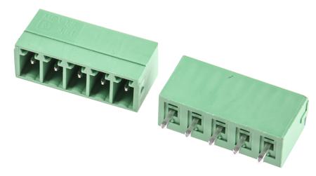 1803455 Phoenix Contact, 3.81mm Pitch, MCV 1.5/ 5-G-3.81, 5 Way, , Pluggable Terminal Block, Header, Through Hole, Solder