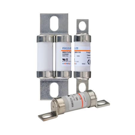 K220970 Mersen 90A British Standard Fuse, 17 x 49mm, 690V, 61 → 65.5mm