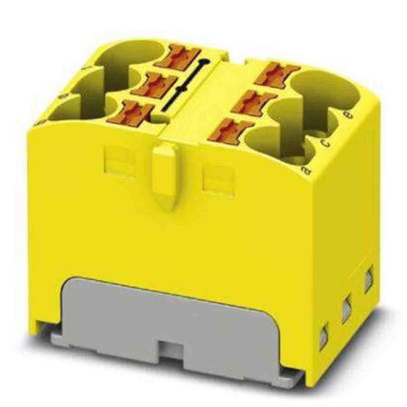 3273796 Phoenix Contact Distribution Block, 6 Way, 0.2 → 6mm², 32A, 630 V, Yellow