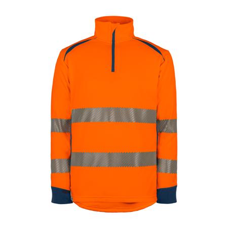 SWEATLGH01OML T2S Orange/Navy Unisex Hi Vis Sweatshirt, L