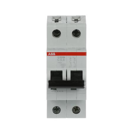 2CDS272001R0984--S202M-C0-5 ABB System M Pro 500mA MCB Mini Circuit Breaker2P Curve C, Breaking Capacity 10 kA