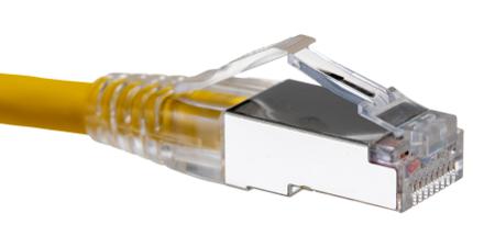 RJ45C6AYL-7-0M HellermannTyton Connectivity Cat6a RJ45 to RJ45 Ethernet Cable, S/FTP, Yellow, 7m