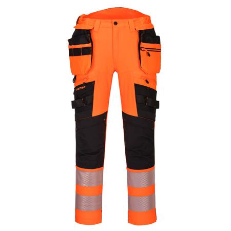 DX442OBR41 Portwest DX442O Black/Orange Durable Hi Vis Trousers, 41in Waist Size