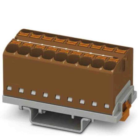 3273580 Phoenix Contact Distribution Block, 18 Way, 0.2 → 6mm², 32A, 800 V, Brown