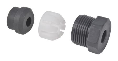 PXP7088/0507 Bulgin 7000 Series Black, Grey, White, Yellow Thermoplastic Cable Gland Kit, 5mm min., 7mm max., IP66, IP68, IP69K