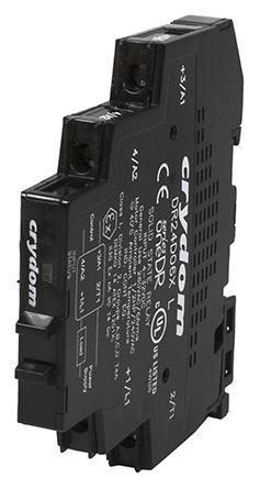 DR06D06X Sensata Crydom DR Series Solid State Interface Relay, 32 V dc Control, 6 A dc Load, DIN Rail Mount