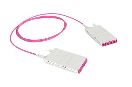 RNU8-C-08M4LCLCM100M HellermannTyton Connectivity RapidNet Ultra8Series, 8 Port LC to LC, Multimode Cassette