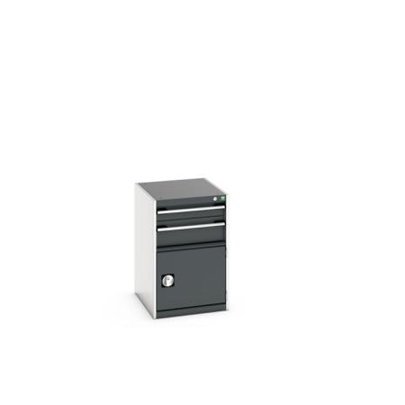 40018031-19V Bott 1 Door, 2 Drawer Sheet Steel Floor Standing Storage Cabinet, 525 X 650 X 800mm