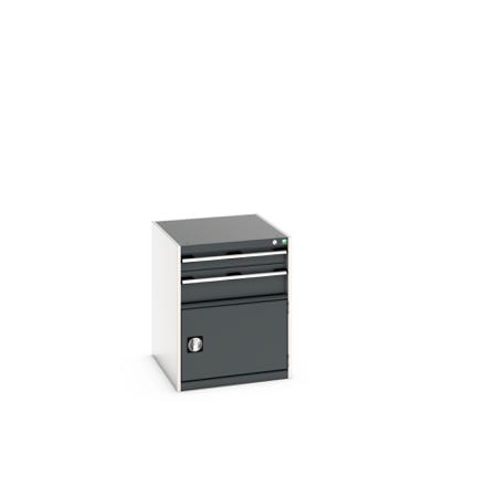 40027011-19V Bott 1 Door, 2 Drawer Steel Floor Standing Cabinet, 650 x 750 x 800mm