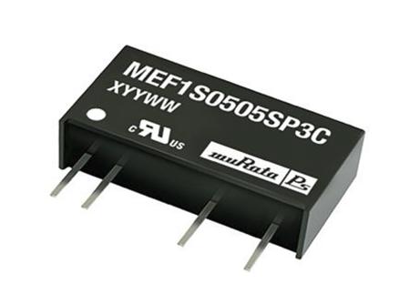 MEF1S2403SP3C Murata Power Solutions MEF1 1W Isolated DC-DC Converter Through Hole, Vin 22.8 → 25.2 V dc, Vout 3.3V dc