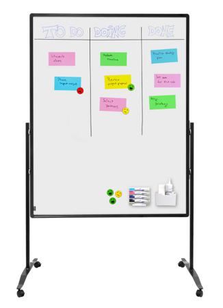 7-204810 Legamaster Wheeled White Office Divider, 2260mm Height, 1200mm Width