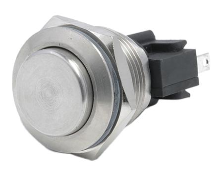 MP0031/2 Bulgin Push Button Switch, Momentary, Panel Mount, 19.2mm Cutout, SPST, 250V ac, IP66