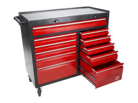 833-5916 RS Pro 11 drawer Wheeled Steel Cabinet , 985mm x 450mm x 1085mm