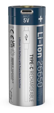 1307-0012-520 Ansmann Li-Ion, 3.6V, 26650, Lithium-Ion Lithium Rechargeable Battery, 5Ah
