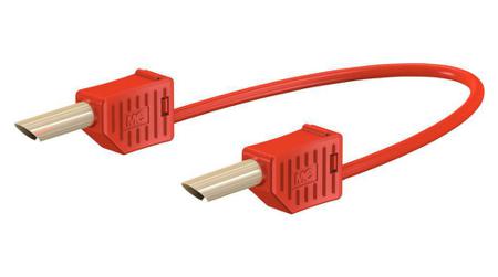 28-0056-05022 Staubli Test lead, 19A, 30 → 60V, Red, 50cm Lead Length