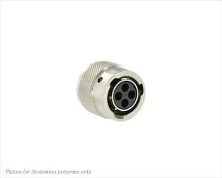 UT06104SH Souriau Sunbank by Eaton, UTO 4 Way Cable Mount MIL Spec Circular Connector Plug, Socket Contacts
