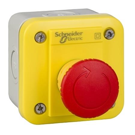 XALEK178F Schneider Electric Harmony XALE Series Turn to Release Push Button Complete Unit, Surface Mount, 22mm Cutout, DPST, IP54