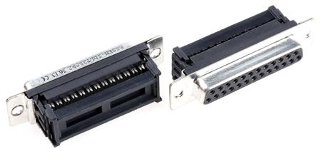 138-001 RS Pro 1.27mm Pitch 25 Way IDC D-sub Connector, Socket, Metal Shell