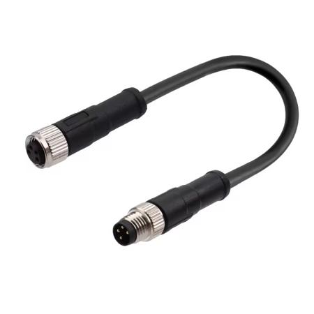 282-5448 RS PRO Straight Male 4 way M8 to Straight Female 4 way M8 Cable, 3m