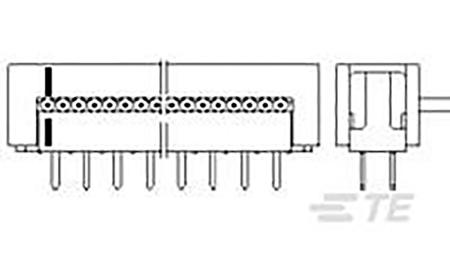 1-216791-6 TE Connectivity 16-Way IDC Connector Plug for  Through Hole Mount, 2-Row