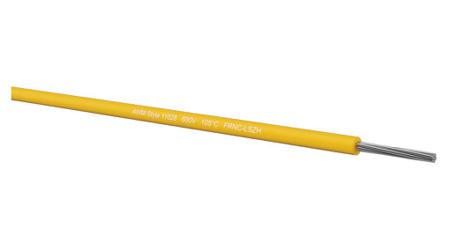 090200704 Kabeltronik UL 11028 Series Yellow 0.56 mm² Hook Up Wire, 20 AWG, 20/7 mm, 250m, MPPE Insulation,
