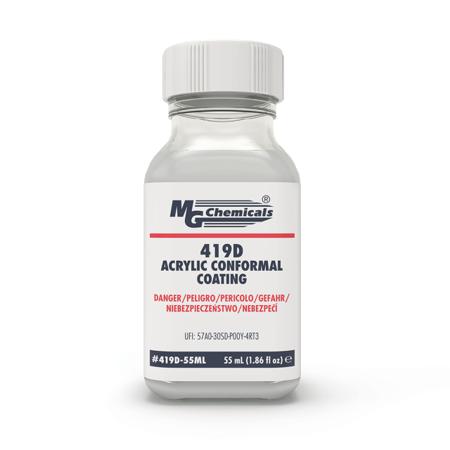 419D-55ML MG Chemicals Clear Acrylic Conformal Coating, 55 ml Bottle, -65°C min, +125°C max