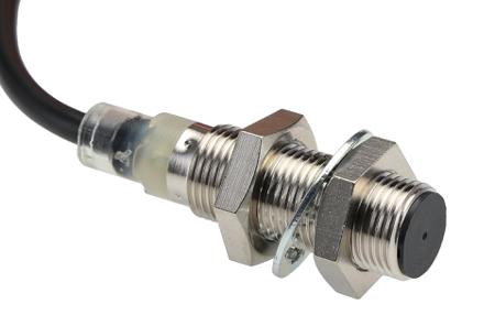 E2B-M12KS04-WP-C2-5M Omron, M12, NPN Inductive Sensor 30mm Length, 12 → 24 V dc supply voltage , IP67 Rating