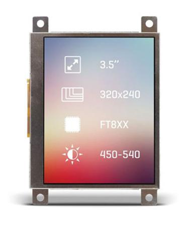 MIKROE-2161 MikroElektronika  TFT LCD Colour Display, 3.5in, 320 x 240pixels