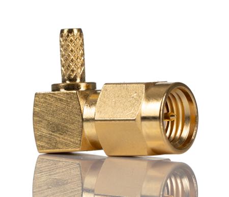 246-9416 RS PRO, Plug Cable Mount SMA Connector, 50Ω, Crimp Termination, Right Angle Body