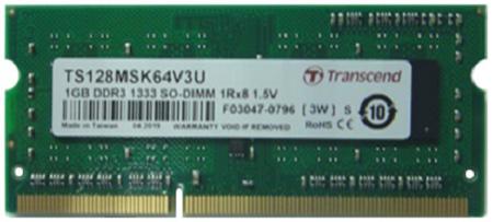 TS128MSK64V3U 1GB DDR3 1333 SO-DIMM 1Rx8 128Mx8 CL9 1.