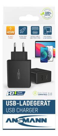 1001-0095 Ansmann  Lithium-Ion Battery Charger with Worldwideplug