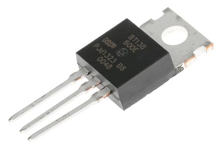 BT138-600E-127 BT138-600E,127 WeEn Semiconductors Co., Ltd, TRIAC, 600V 12A, Gate Trigger 1.5V 25mA, 3-Pin TO-220AB