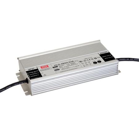 HLG-480H-48B MEAN WELL LED Driver, 48V Output, 480W Output, 10A Output, Constant Current / Constant Voltage