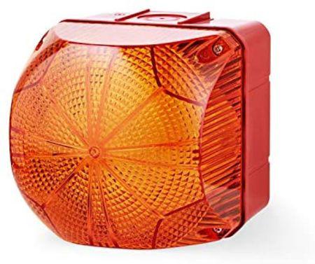 874172313 AUER Signal QBS Series Red Strobe Beacon, 110-240 V ac/dc, Base Mount, LED Bulb, IP66