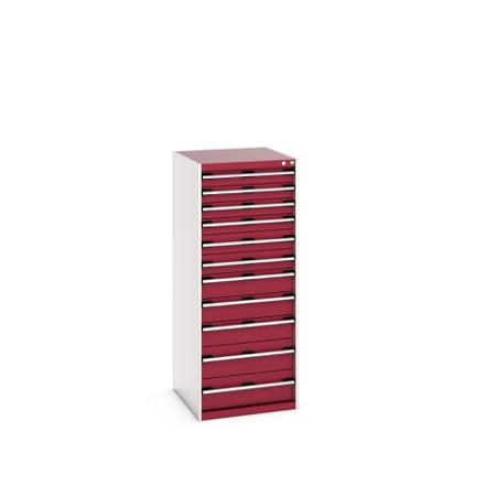 40027047-24V Bott 11 Cabinet, Steel, 1600mm x 750mm x 650mm, Red