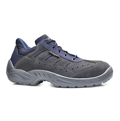 B0163GCR42 BASE B0163 Men, Women Grey/Blue Steel Toe Capped Safety Shoes, UK 8, EU 42