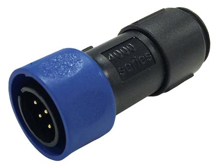 PXP4010/08S/6065 Bulgin Circular Connector, 8 Contacts, Cable, Miniature Connector, Plug, Female, IP68, IP69K, IP66, Buccaneer 4000
