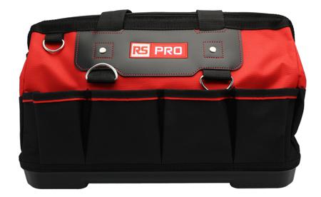 284-6054 RS PRO 600 Denier Fabric Tool Bag with Shoulder Strap 400mm x 230mm x 270mm