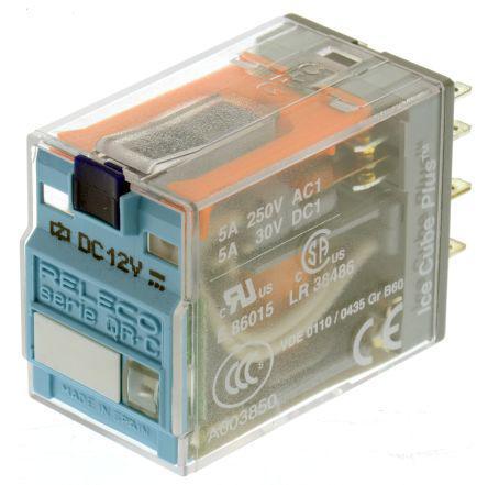 782XBXC-12D Schneider Electric DPDT Plug In Non-Latching Relay, 12V dc Coil, 12 A